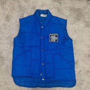 Unique Vintage Blue Puffer Vest